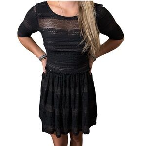BCBG Max Azria Black Lace Loue Dress, NWT, XS